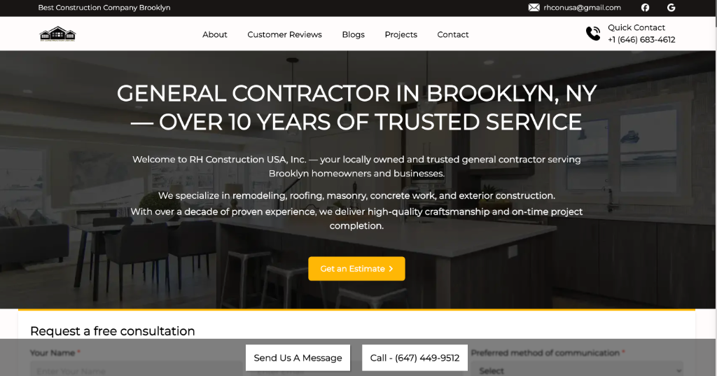 RH Construction USA